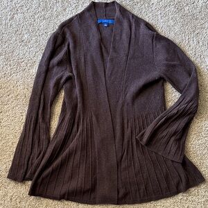 Apt. 9 Dark Brown Women's Ribbed Cardigan